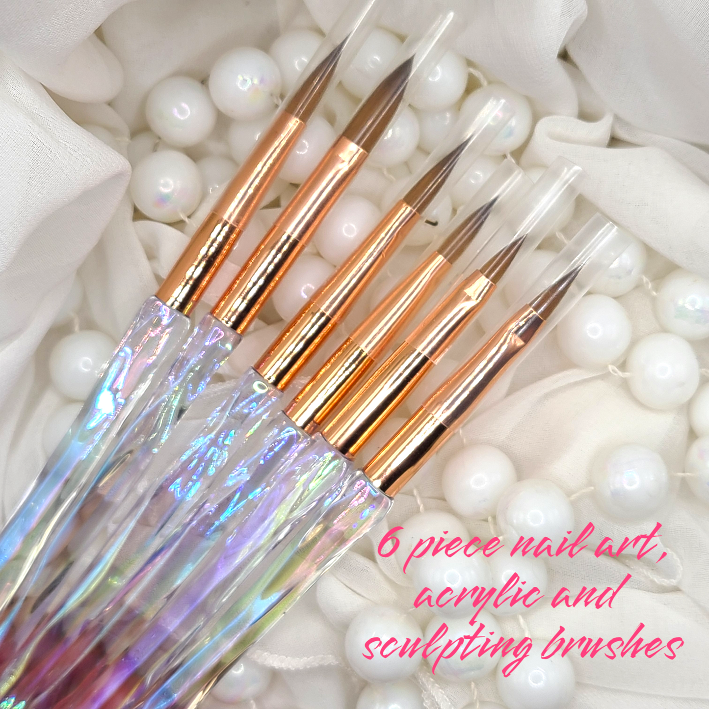 Nail Art, Acrylic, Sculpting Brushes set of 6