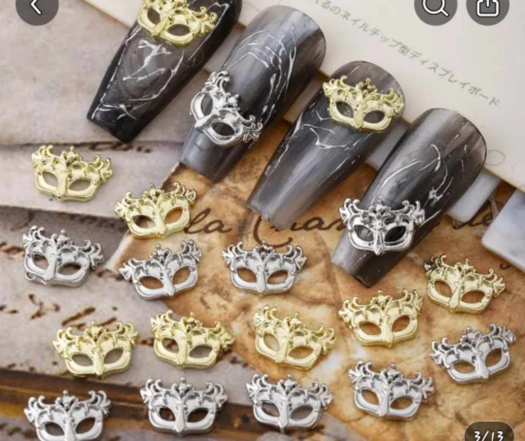 Silver or Gold Mask Charms