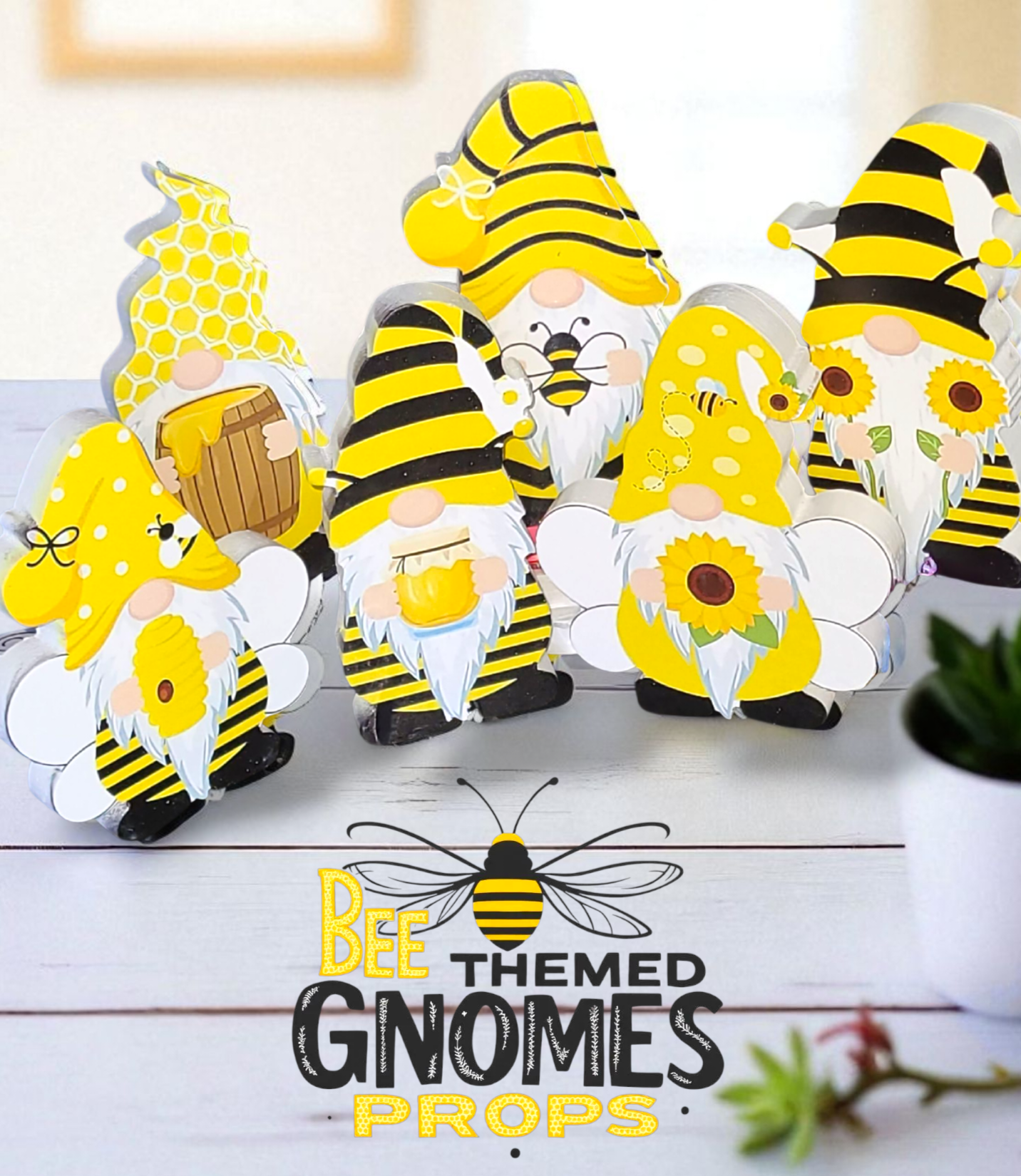Bee Themed Gnome Props
