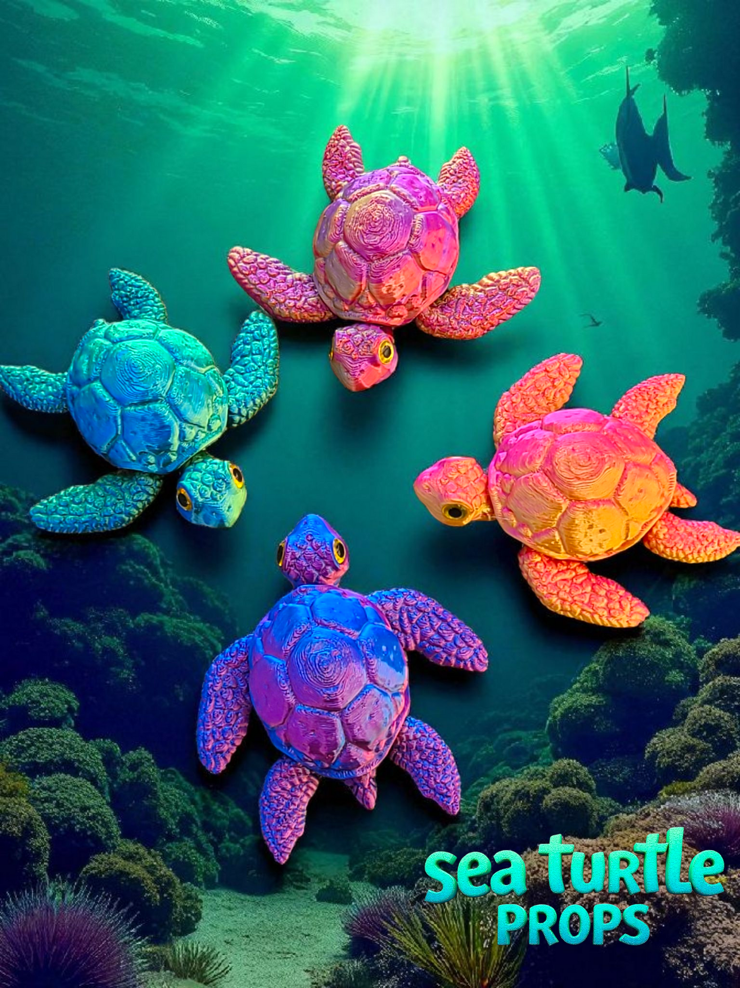 3d printed Sea Turtle Props