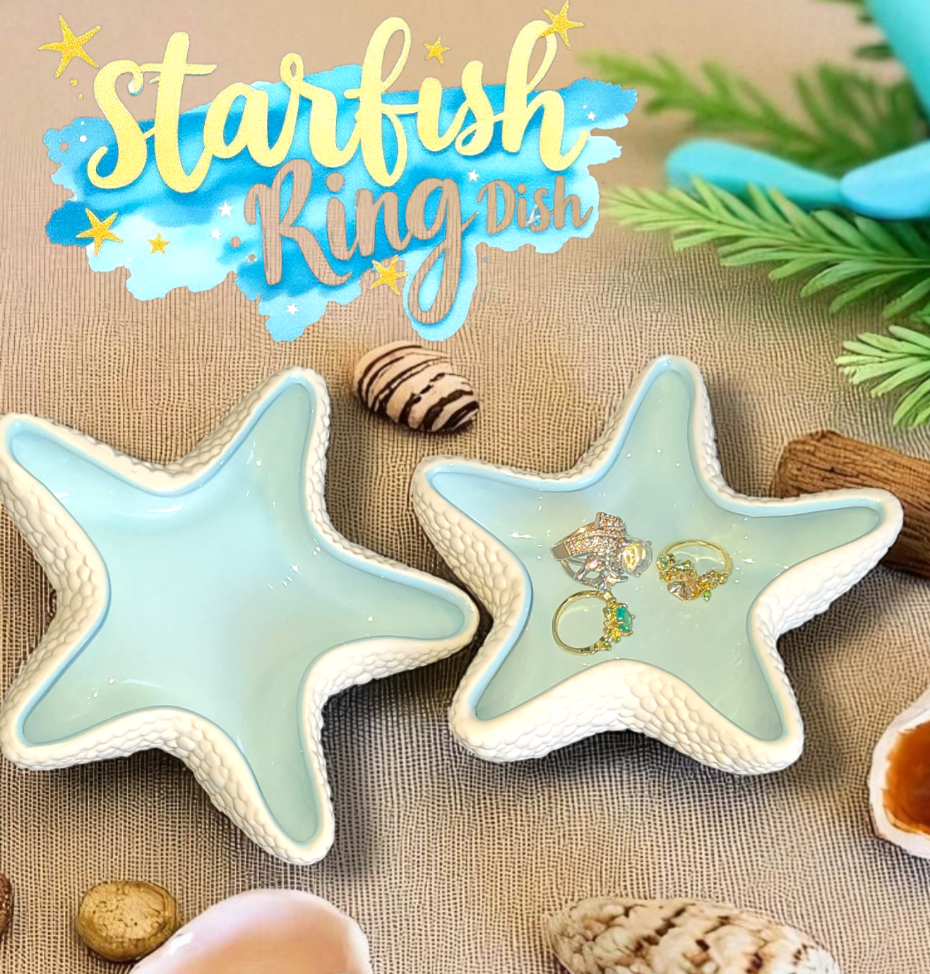 Ceramic Starfish Ring Dish