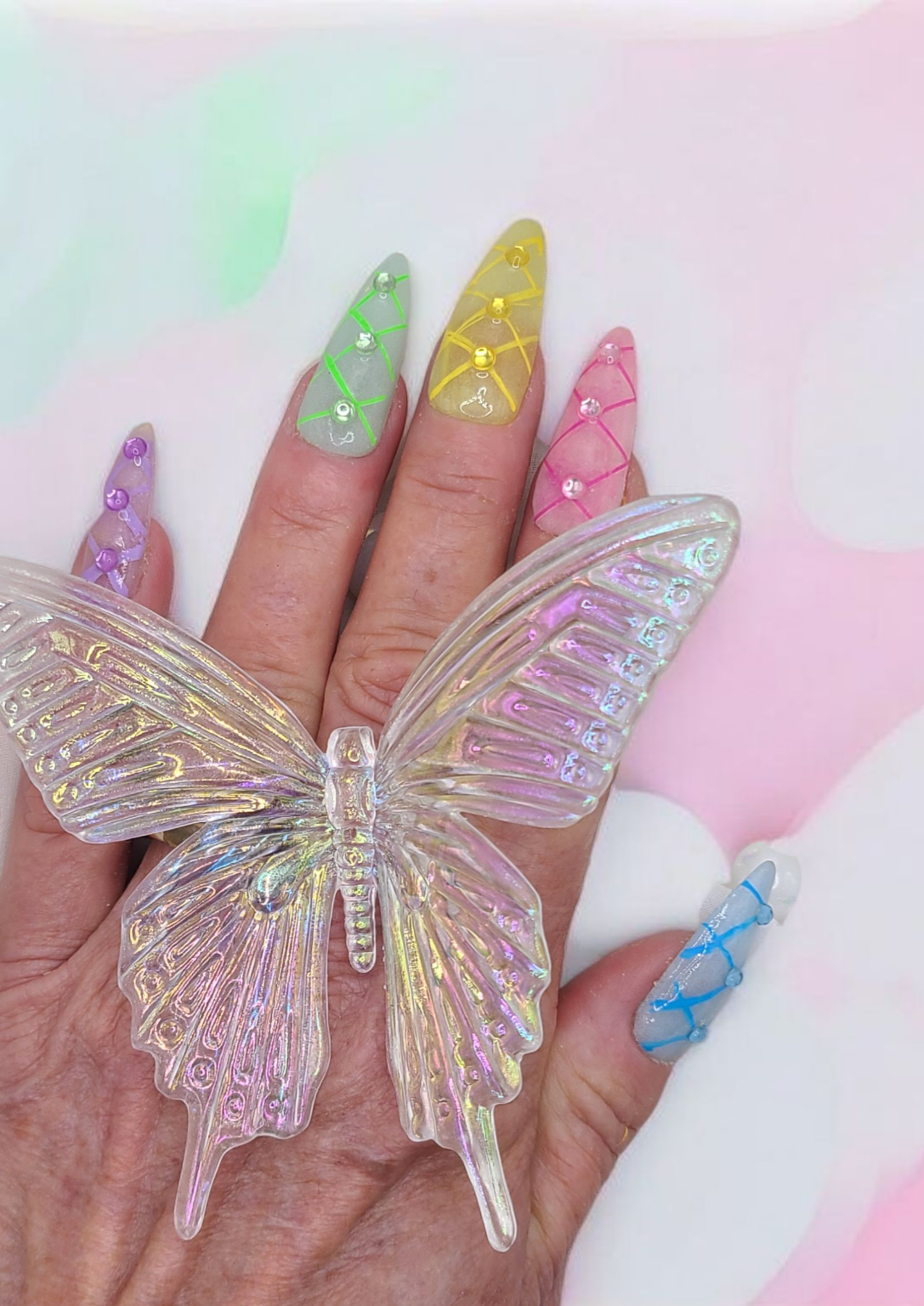Unicorn chrome butterfly prop