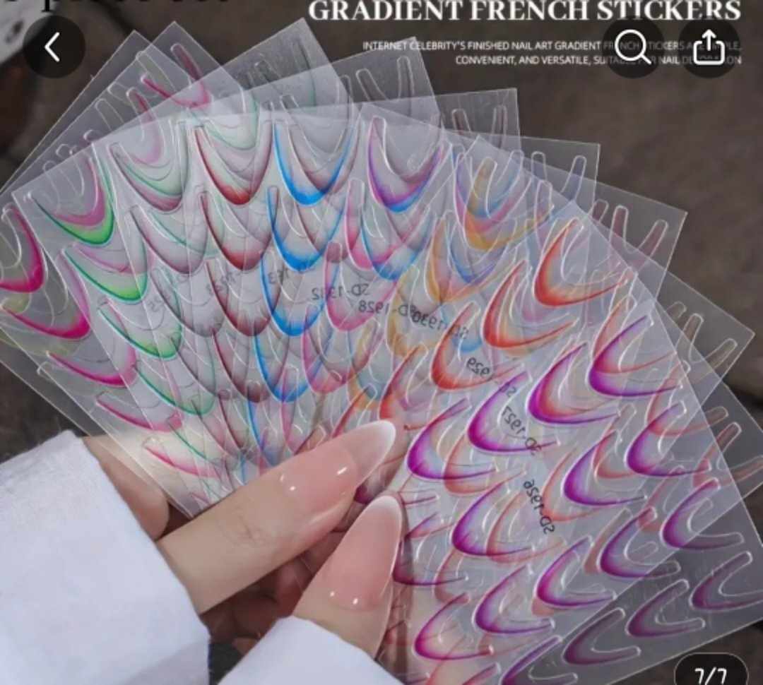 Gradient French Nail Stickers