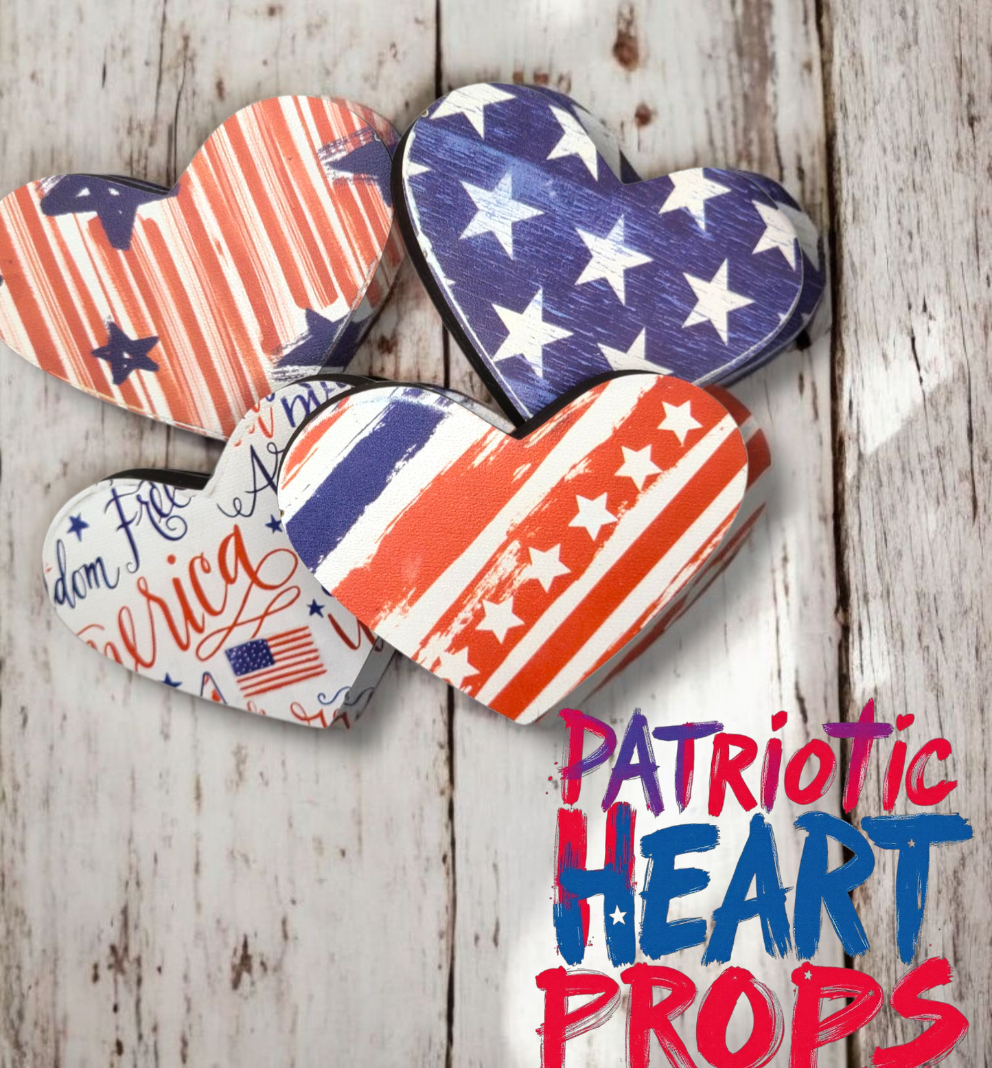 Patriotic Heart Props
