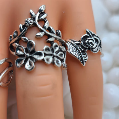 Boho rings.  5 piece set