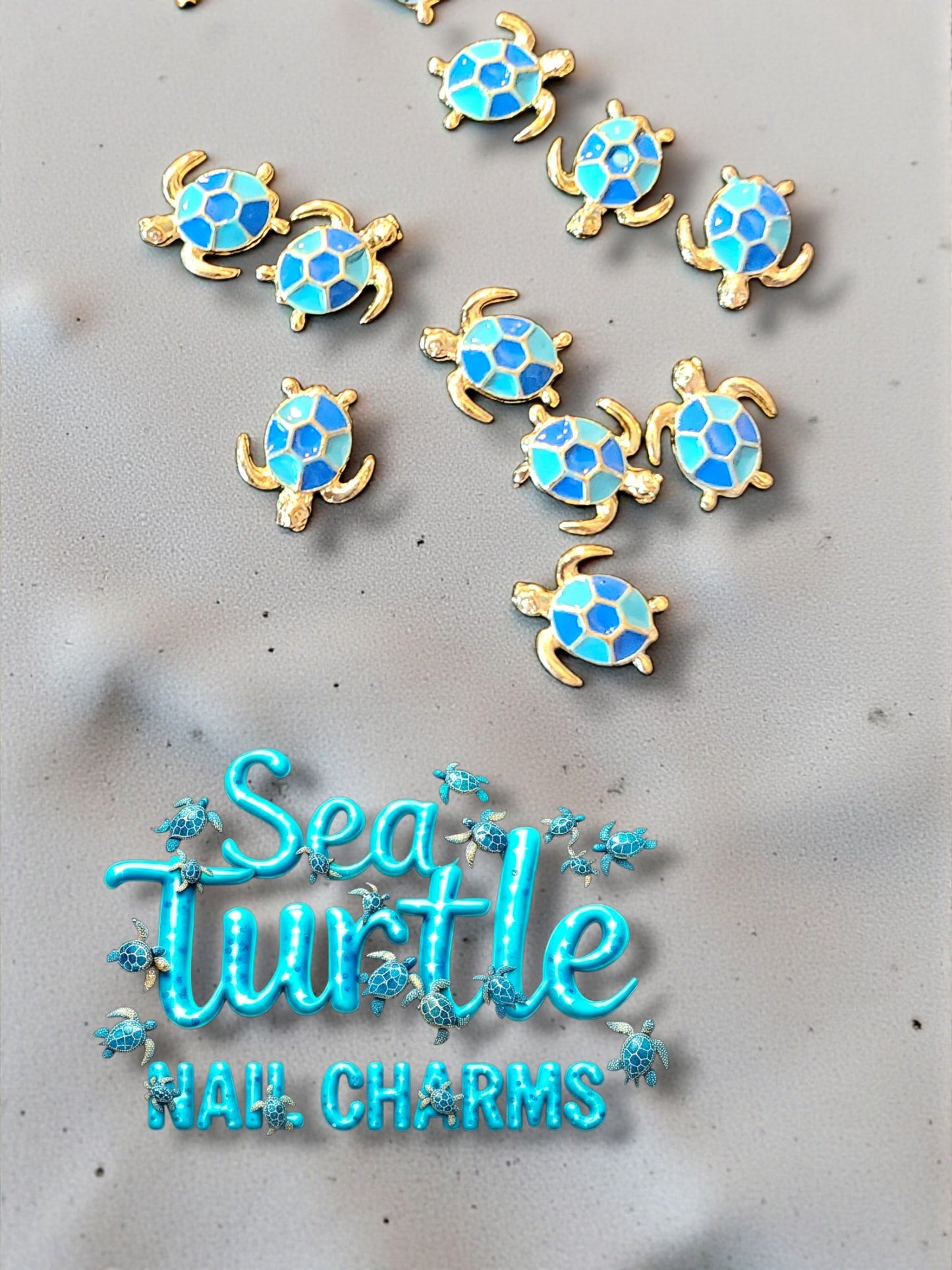 Sea Turtle Nail Charms