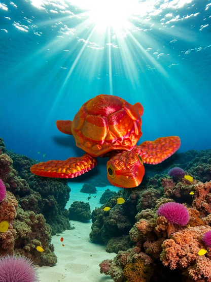 3d printed Sea Turtle Props
