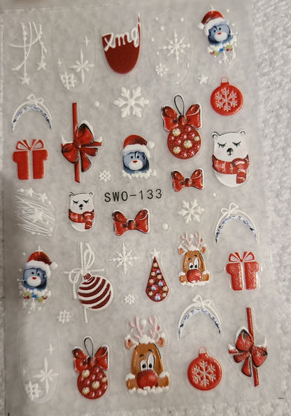 3d Christmas Stickers